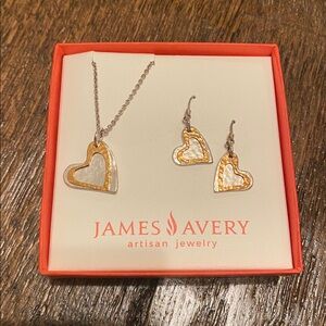 NEW James Avery Fearless Hearts Jewelry Set